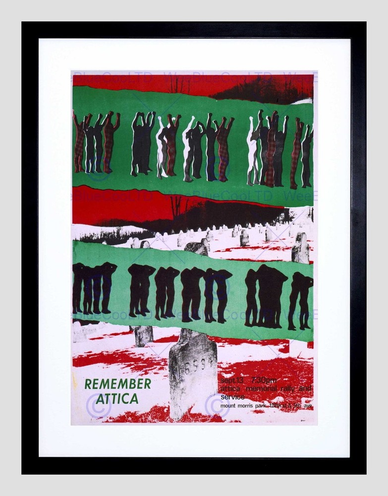 85618 ATTICA PRISON RIOT MEMORIAL DAY RALLY NEW YORK Decor Wall Print Poster