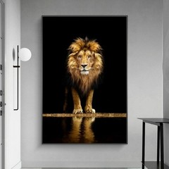 African Animals Lion Canvas Wall Art Canvas Painting Home Decor Poster Print Art