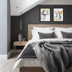 Framed 14 In. X 18 In. 2-Piece Vignette Angels We Have Heard on High Black Frame