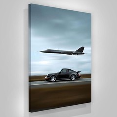 911 Car Fighter Jet Canvas Wall Art Motivational Office Decor Poster