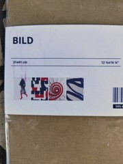 Ikea BILD Poster Pack 12 1/4″ X 16 1/4″ 3 Pack Red And Black Poster Prints