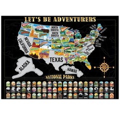 ALL 63 US National Park Scratch Off Map, USA Maps for Travels, National Park …