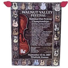 Walnut Valley Festival 2007 Poster Guitar Flat Picking Championships Winfield KS