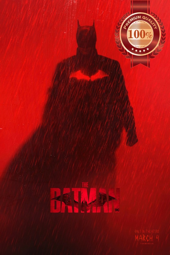 THE BATMAN 2022 RED DC ORIGINAL OFFICIAL CINEMA MOVIE FILM PRINT PREMIUM POSTER