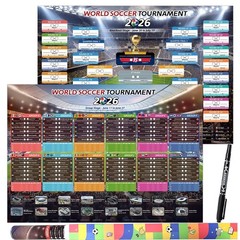 AhfuLife Large World Soccer Tournament Schedule Poster, A2 Size-23.3″ x 16.5″…