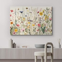 Wall26 Wildflowers Canvas Print Floral Botanical Wilderness Boho Wall Art