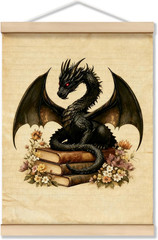 Black Book Dragon Wall Art Decor,Dragon Gifts for Women Girls Men,Gifts for Book