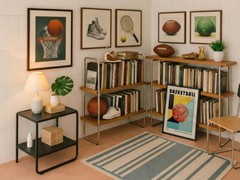 Basketball Bauhaus Poster Mid Century Sports Wall Art