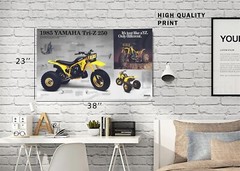 1985 Yamaha Tri-Z 250 Poster Picture Wall Art Banner Side by side art print