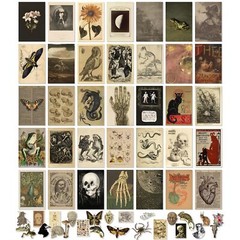 97 Decor Vintage Posters for Room Aesthetic – 35pcs Vintage Art Wall Collage …