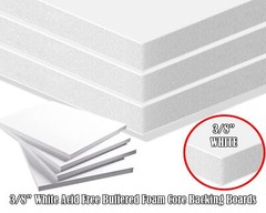 3/8″ White Foam Core Boards 11×14 16×20 20×30 24×36 30×40 32×40 Poster Backing