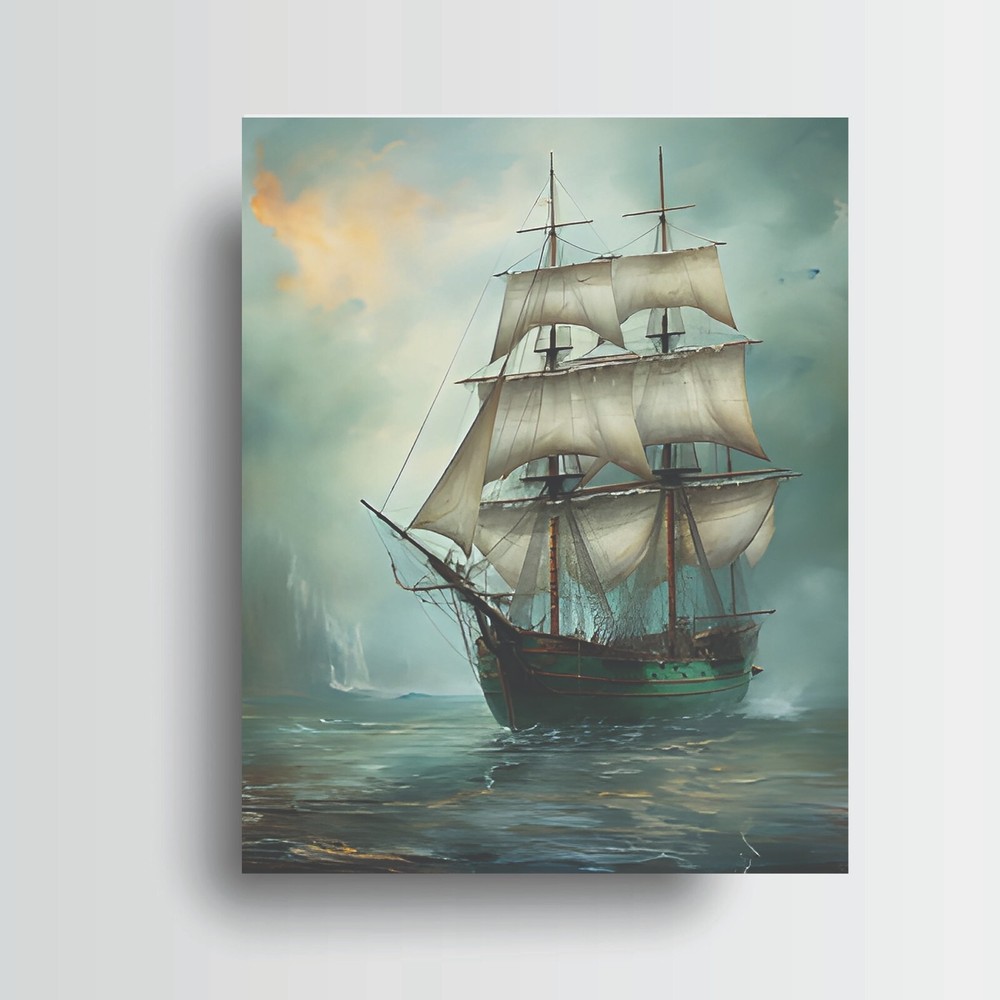 16×20 Sailing Ship Canvas Print Wall Art