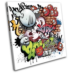 Graffitti Urban Art Graffiti SINGLE CANVAS WALL ART Picture Print VA