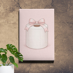 Exquisite Poster Print Solid Wood Frame Wrapped Canvas Wall Art