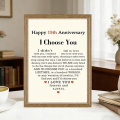 15th Anniversary Card for Husband Wife 15 Year Wedding Anniversary Gift
