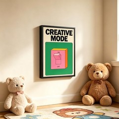 Framed Abstract Creative Canvas Wall Art,Funny Aesthetics Painting Picture Wa…