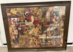 Framed Wine Vineyard Jigsaw Puzzle Wall Art – 20×30 Walnut Frame, 550 Pieces