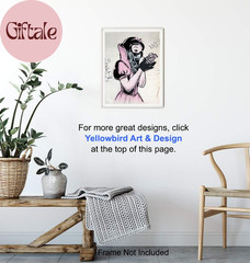 Banksy Poster – 8X10 Funny Gangster Snow White Hand Grenade – Urban Graffiti Wal