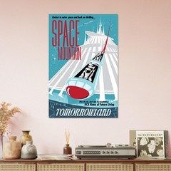 DISNEY – SPACE MOUNTAIN – TOMORROWLAND ATTRACTION POSTER – ROCKET ADVENTURE