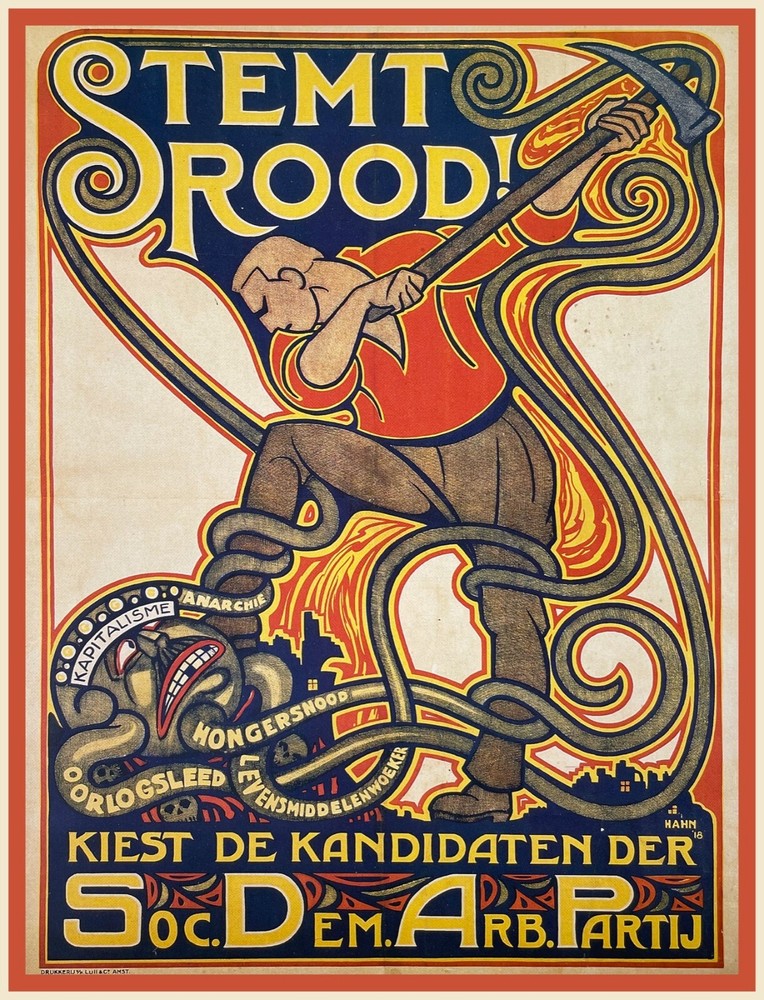 10454.Decor Poster.Room wall interior art design.Stay Red.Dutch politics