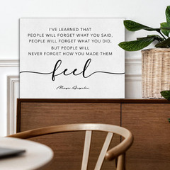Inspirational Canvas Wall Art Motivational Quote I’Ve Learned That People Will N