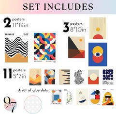 97 Decor Large 11×14 Bauhaus Wall Art Prints – Abstract