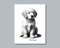 Personalized GOLDEN RETRIEVER Pet Print Photo PUPPY DOG Picture 8×10 11×14 (P7)