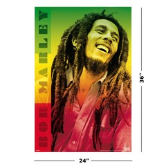 Bob Marley – Music Poster (Portrait – Jamaican Flag Colors) (Size: 24″ x 36″)