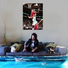V0267 Lebron James Posterizes Jason Terry Dunk Miami Decor WALL POSTER PRINT