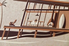 DKNG La Jolla (14″x11″ Modern Beach House/Cabin, Silkscreen Art Print/Poster)