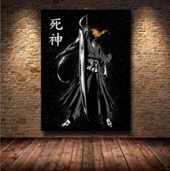 8x12in Bleach Anime Black Sword Art Canvas Home Decor wall art UNFRAMED