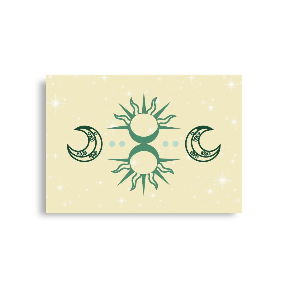 Spiritual Compass Poster Green Matte