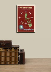 1950s Manila Philippine Airlines Orient Vintage Style Travel Poster – 24×36