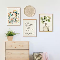 Sylvie 18 In. X 24 In. Transitional Framed Canvas Wall Art