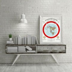 Flat Earth Map + Patent + Verso Key Alexander Gleason’s 1892 Standard World Map