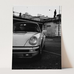 Old Porsche Front View Vintage Sports Cars Wall Art Poster Print