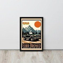 Vintage Ford Bronco Poster Vintage Bronco -Poster Decor