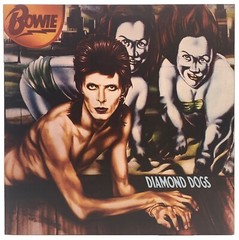 David Bowie Diamond Dogs 1974 Album Cover Art Print 10-1/4”x 10-1/4” Mounted