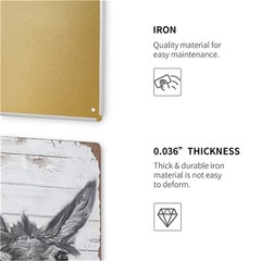 QHOVPA Vintage Donkey Art Metal Signs, Funny Bathroom Toilet Sign Nice Ass Wa…