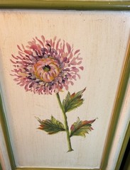 Floral Wall Art Set of 2 Green Frame Botanical Prints Cottage Farmhouse Decor