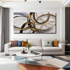 Living Room Decor for Wall Abstract Wall Art 30x60in Black and Gold Wall Art …