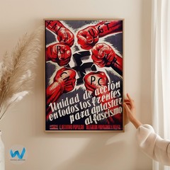 Vintage political wall art, bold graphic design print, graphic design poster