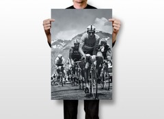 TOUR DE FRANCE Black & White Vintage Photography Bicycle Art – POSTER 20×30