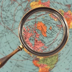 CBS American School of the Air Polar Projection Map from 1943-1944