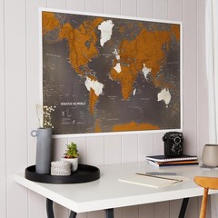 Scratch the World Travel Map – Black Scratch Off World Map Poster – 33 x 23