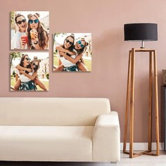 Family New Home Custom Photo Frameless Canvas Wall Decor Gift for Mom Dad