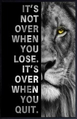 ITS NOT OVER MOTIVATIONAL Wall Vinyl ART Decal Inspirational Poster Removable