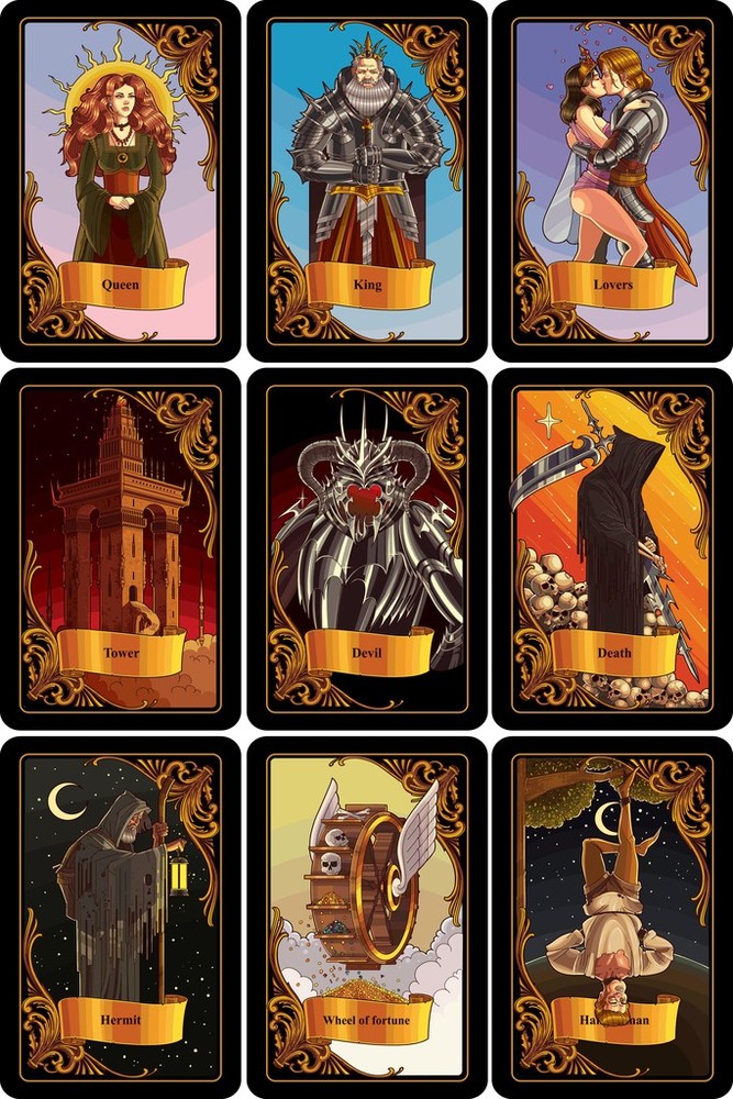 Tarot Cards Fantasy Cool Wall Decor Art Print Poster 12×18