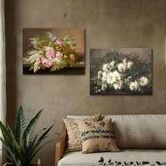 Vintage Floral Wall Art Set of 2, 16″L x 12″W, 2Pcs Flower
