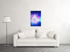 Galaxy Bear Cutout Colorful Background Painting Print Wall Art – POSTER 20×30
